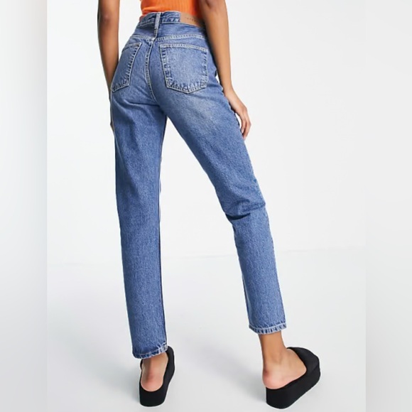 Topshop Editor Jeans - Mid Blue - Picture 3 of 7